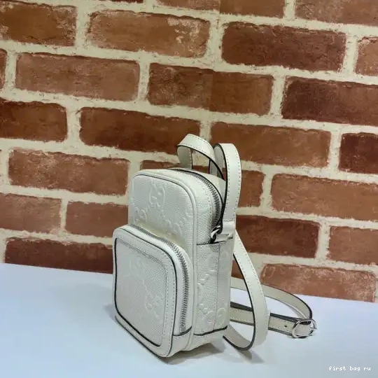 First bag ru GUCCI GG mini bag embossed 0508